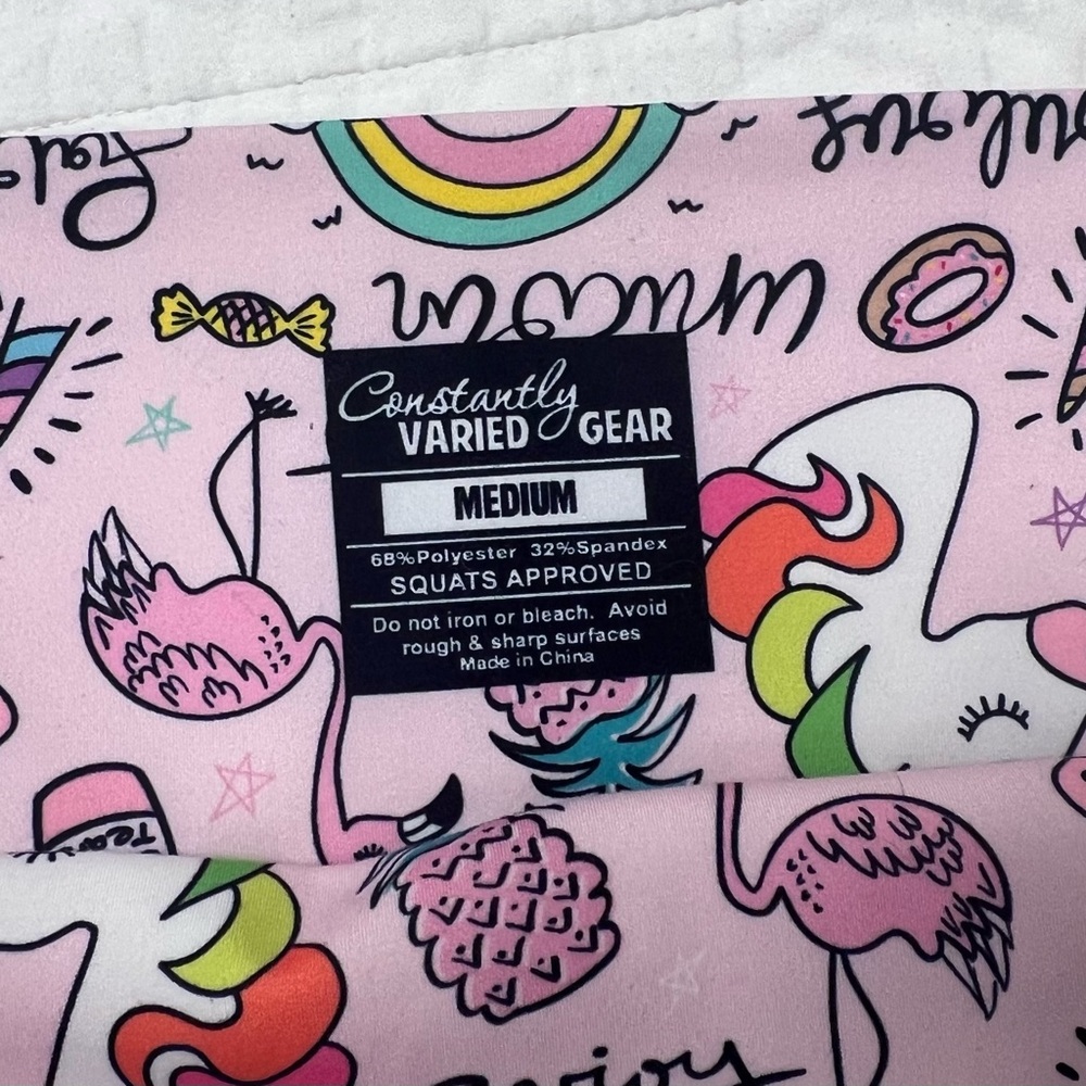 Constantly Varied Gear Pink Unicorn & Rainbow Athletic Shorts - Picture 2 of 4